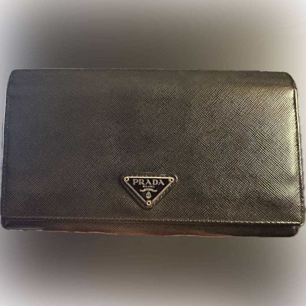 Prada Black Saffiano Leather Wallet
